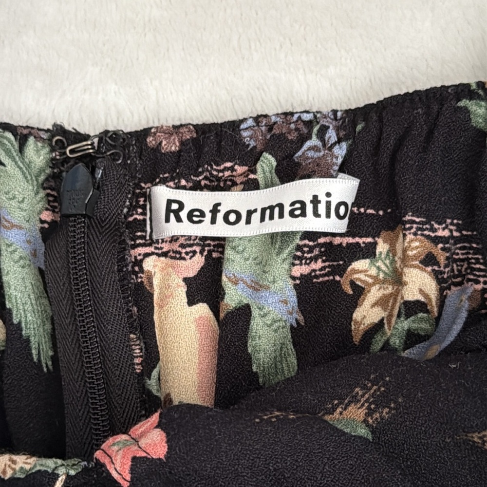 Reformation | Emmaline Mini Dress Brasilia Animal Print Sundress Black (2) - Picture 9 of 16